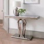 کنسول استیل به رنگ مسی و رویه سنگ مرمر