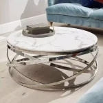 میز جلو مبلی استیل گرد کد 8014