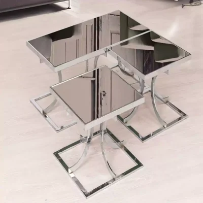 میز جلو مبلی پازلی رویه شیشه