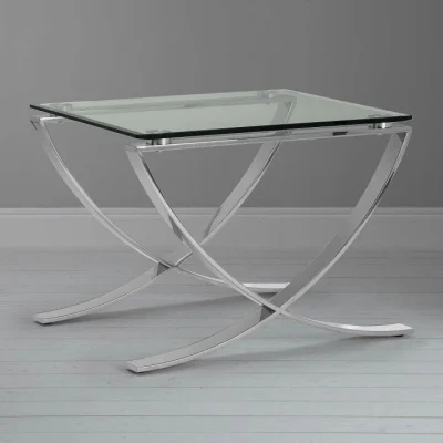 میز عسلی استیل طرح پایه سرسره ایی کد 8046