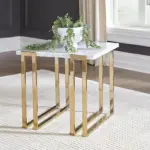 میز عسلی استیل پایه دوقلو کد 8050