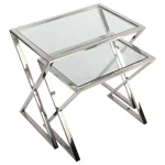 میز عسلی مدل ضربدری استیل کد 680