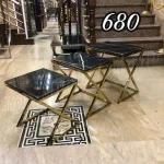 میز عسلی مدل ضربدری استیل کد 680