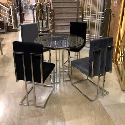 میز ناهارخوری گرد استیل کد 625