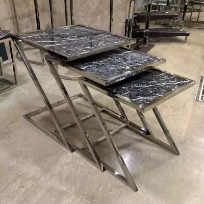 میز عسلی استیل طرح Z کد 663