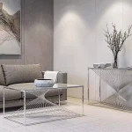 میز جلو مبلی مدل گوتیگ استیل کد 8011