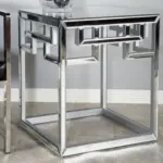 میز عسلی استیل طرح عینکی 8035