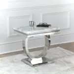 میز عسلی استیل طرح هلالی کد 8048