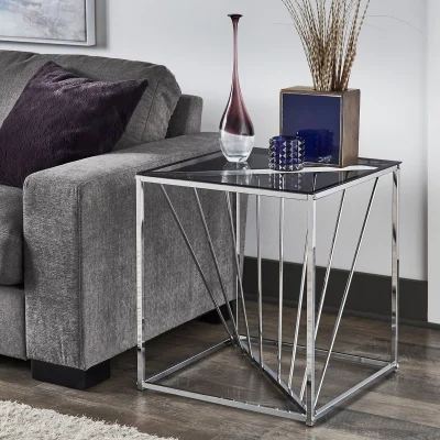 میز عسلی استیل طرح گوتیگ کد 8044