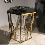 میز عسلی استیل مدل ریشه درختی کد 653