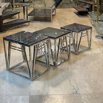 میز عسلی استیل کد 8056