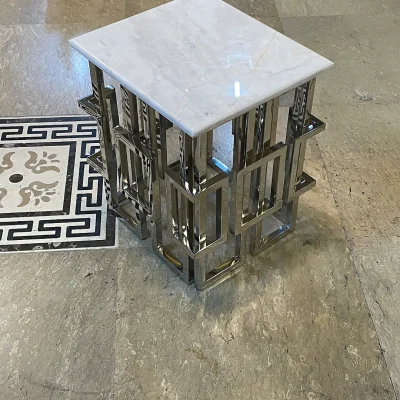 میز عسلی استیل کد 8058