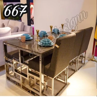 میز ناهارخوری استیل کد 667