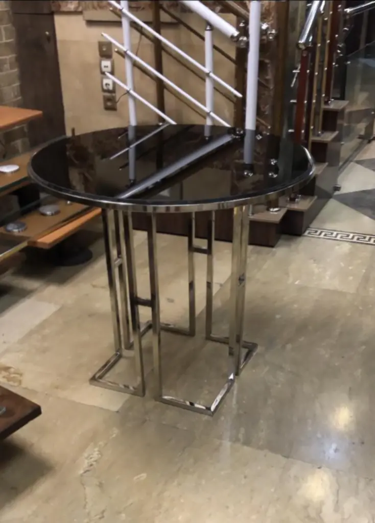 میز ناهارخوری گرد استیل کد 625