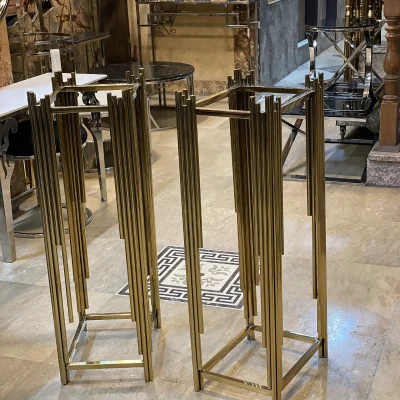 میز کنار سالنی استیل طرح آبشاری کد 8064