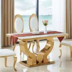 میز ناهارخوری استیل طرح بازویی کد 8137